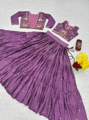 Shimmering Elegance Purple Lehenga Choli