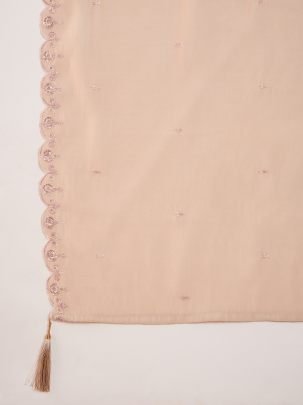Silk Fabric  Beige Colour Kurti Pant With Dupatta