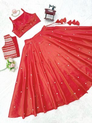 Simmer Silk 9 Mm Sequence Work Lehenga Choli