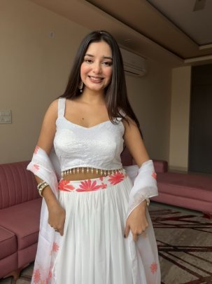 Soft Georgette Fabric Sequin Work Lehenga Choli