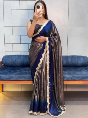 Soft Simmar Dark Blue Colour Saree