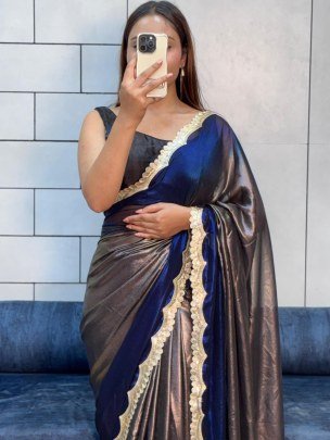 Soft Simmar Dark Blue Colour Saree