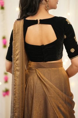 Space Silk Embroidery Work Ready To Wear Lehenga