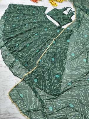 Special Elegant Printed Lehenga Choli With Lace Border