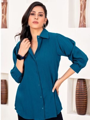 Spread Collar Formal Rama Colour Ladies Shirt