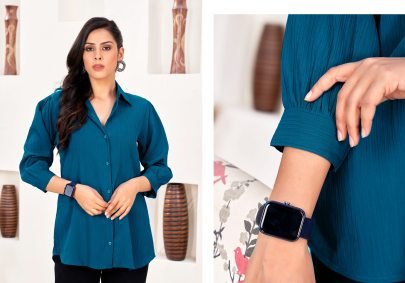 Spread Collar Formal Rama Colour Ladies Shirt