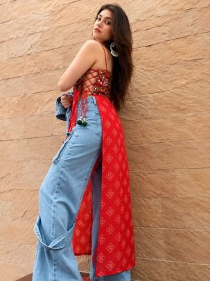 Stylish Gamthi Work Navratri Special  Kurti