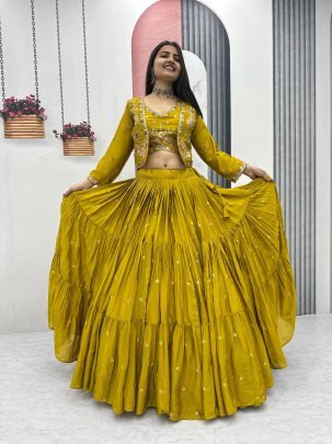 Sunshine Elegance Yellow Lehenga Choli