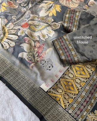 Traditional Wear Silk Saree With Digital Print Work