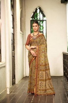 TraditionTouch  Mul Cotton Handwork Saree