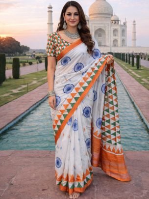 Tricolour Independence Day Special Saree