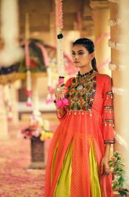 Vibrant Embroidered Faux Georgette Choli With Plain Rayon Lehenga