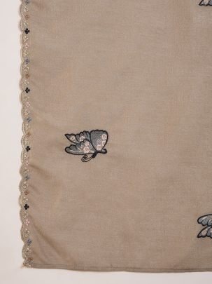 Vichitra Silk Coffee Colour Ready Made Suit