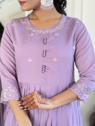 Viscose Embroidered Work Designer Suit