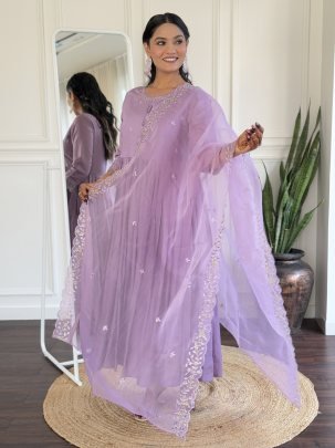 Viscose Embroidered Work Designer Suit