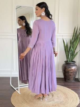 Viscose Embroidered Work Designer Suit