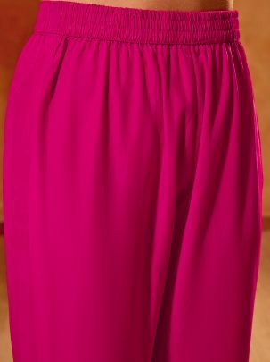 Viscose Silk Fabric Rani  Colour Ready Made Suit