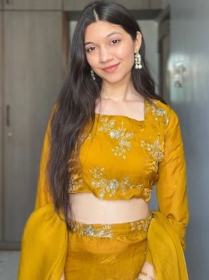 Wedding  Haldi  Wear  Lehenga Choli