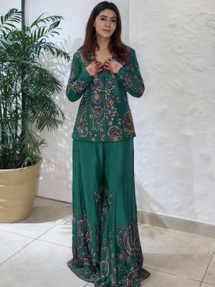 Wedding  Mehendi Wear Indo Western Dress