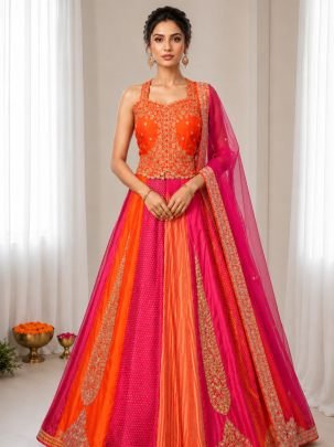 Wedding Style Embroidery Sequins Work Lehenga