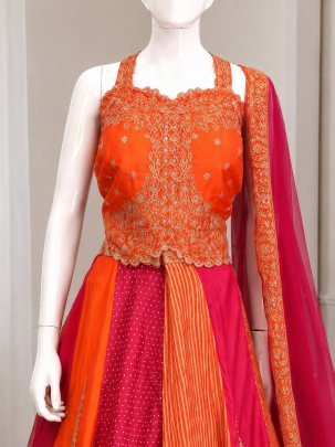 Wedding Style Embroidery Sequins Work Lehenga