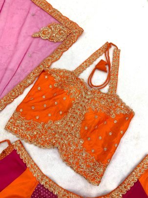 Wedding Style Embroidery Sequins Work Lehenga