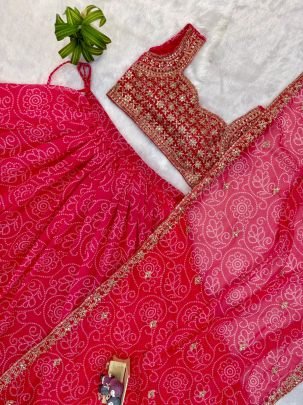 Wedding Wear Pink Colour Lehenga With Choli