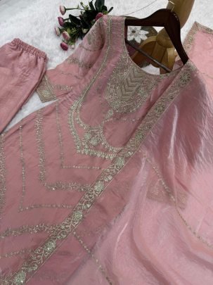 Wedding Wear Pink  Colour Palazzo Suit