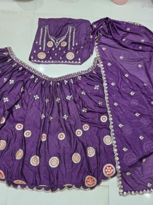 Wedding Wear  Purple  Colour  Lehenga Choli
