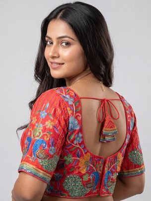 Wedding Wear Rani Pink Colour Ready Made Blouse