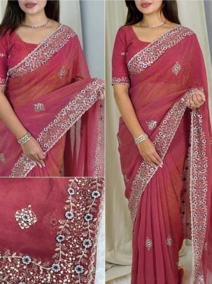 Wedding wear  Red  Colour   Saree