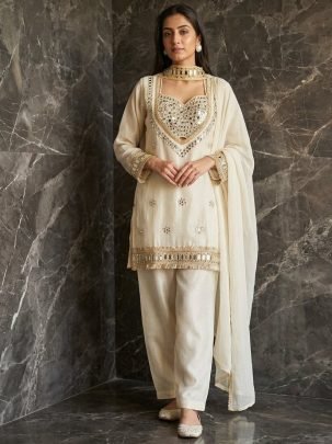 Wedding  Wear  White  Colour  Palazzo Suit
