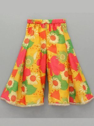 Wedding Wear  Yellow Colour  Kids Sharara Suit