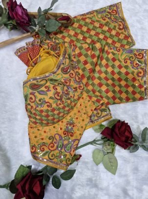Wedding Wear Yellow Colour Ready Made Blouse