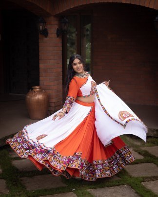 Pure Rayon Cotton Lehenga Choli With Gamthi Work