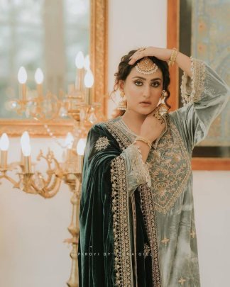 Winter Wedding Velvet  Fabric Suit