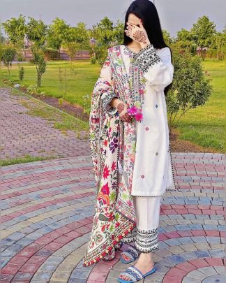 Zohra Elegance White 3 Piece Set