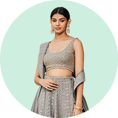 Grey Lehenga