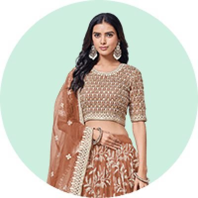 Brown Lehenga
