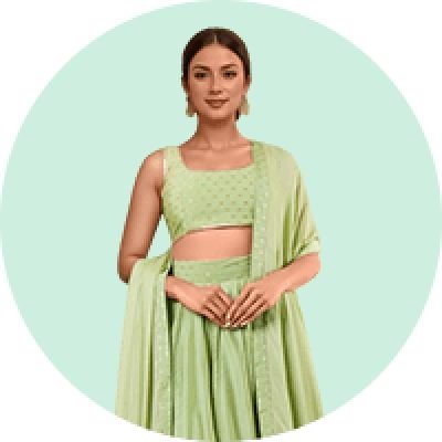 Green Lehenga