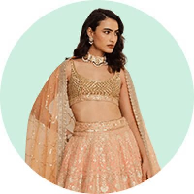 Peach Lehenga