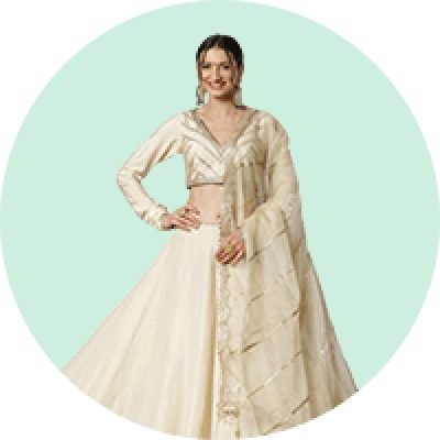 White Lehenga