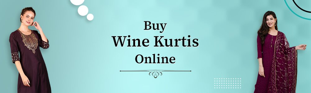  Buy Wine Kurtis Online 